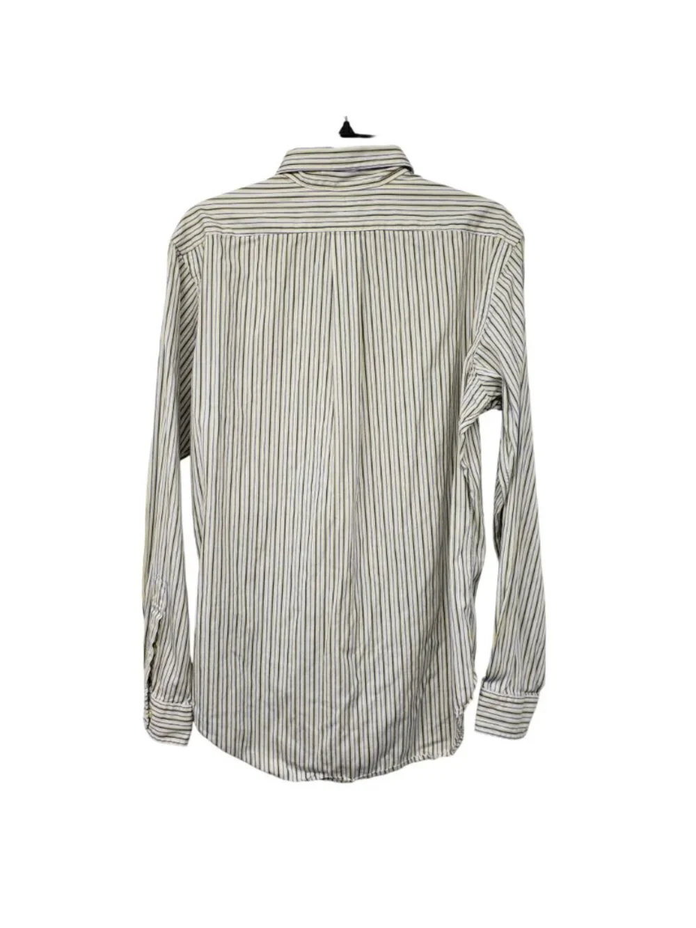Ralph Lauren White Blue Yellow Stripe Button Down Shirt Mens 15 1/2 34 35